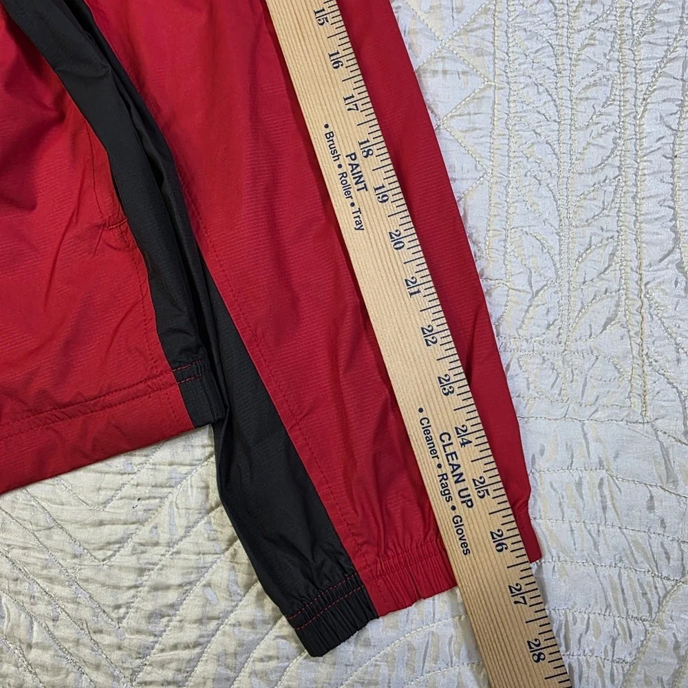 Adidas Golf ClimaProof Wind Jacket‎ Mens Large Red V-Neck Pullover Logo